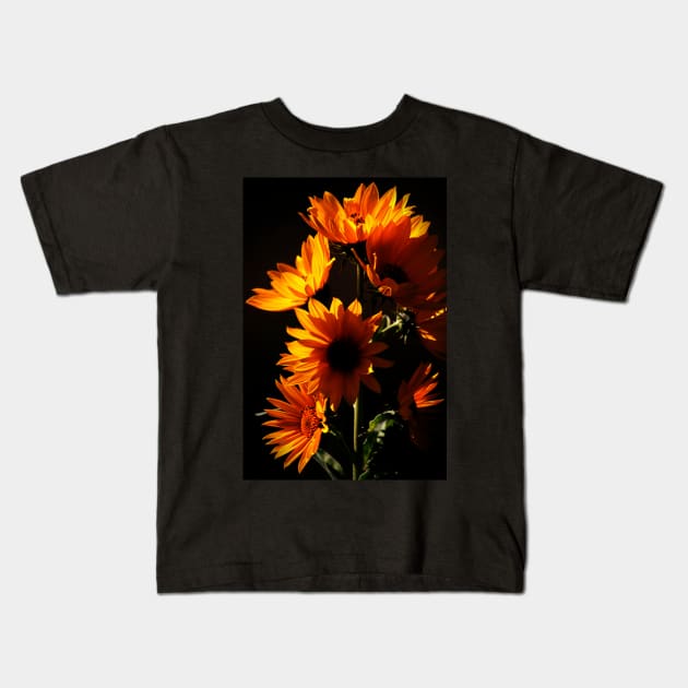 Maximilian Sunflowers Kids T-Shirt by photoclique